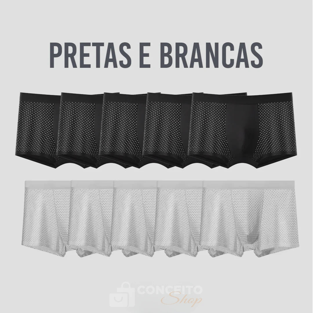 Kit Cuecas Bambu Wear Respiráveis Premium- Pague 5 Leve 10