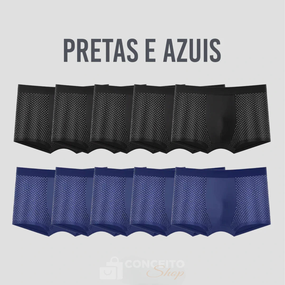 Kit Cuecas Bambu Wear Respiráveis Premium- Pague 5 Leve 10