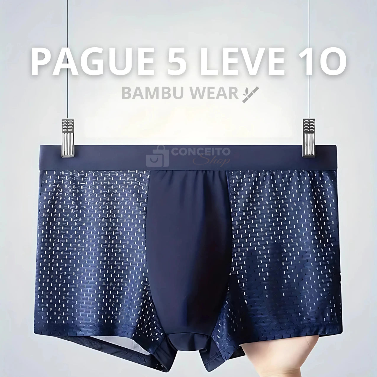 Kit Cuecas Bambu Wear Respiráveis Premium- Pague 5 Leve 10