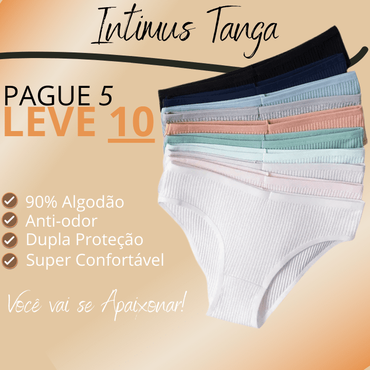 RASCUNHO Kit Calcinhas Intimus Tanga em Algodão [Compre 5 Leve 10] + Frete Grátis