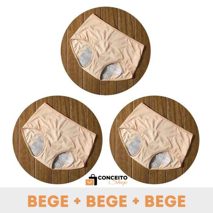 Calcinha Absorvente Comfort ABIS Proteção 24h [PAGUE 1 LEVE 3] + Brinde!
