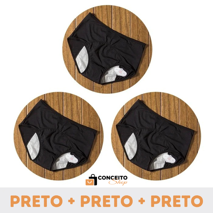 Calcinha Absorvente Comfort ABIS Proteção 24h [PAGUE 1 LEVE 3] + Brinde!